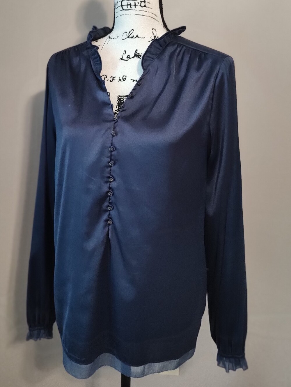 WHBM Ruffle-Neck Blouse